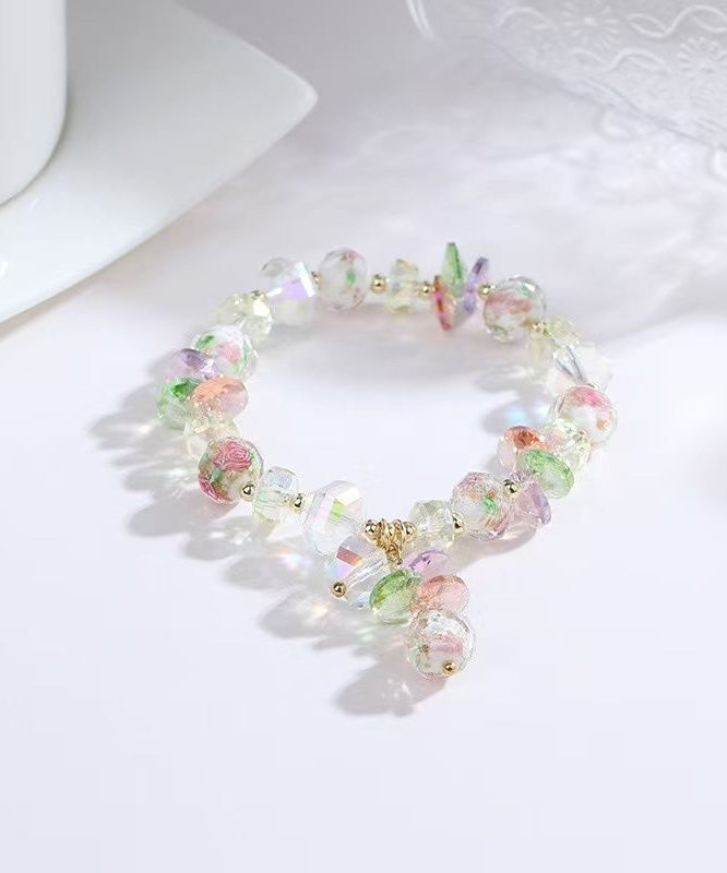 Cute Blue Alloy Crystal Heart-Shaped Charm Bracelet