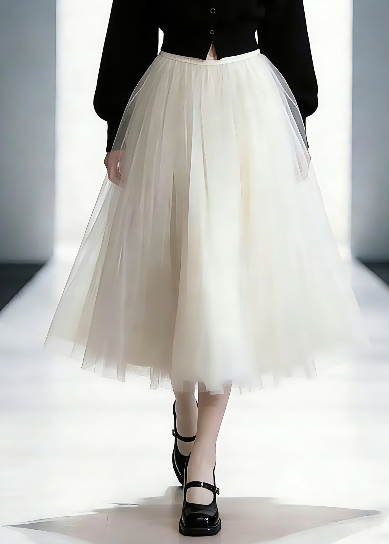 Cute Cotton Knit Cardigans And Tulle Maxi Skirts Two Piece Set Spring - Omychic