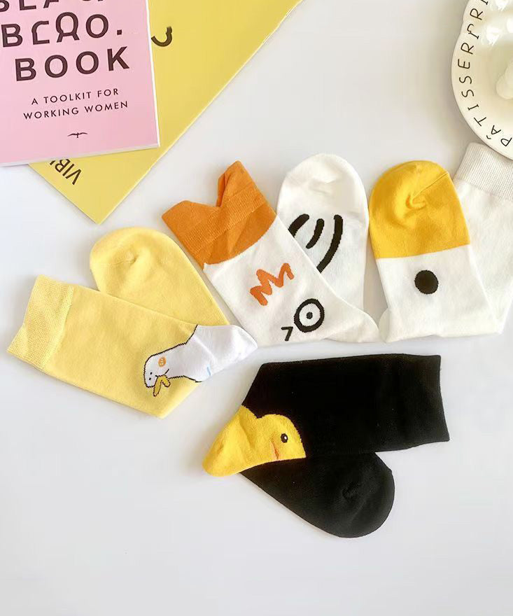 Cute Japanese Style Duck Cartoon Mid Calf Socks