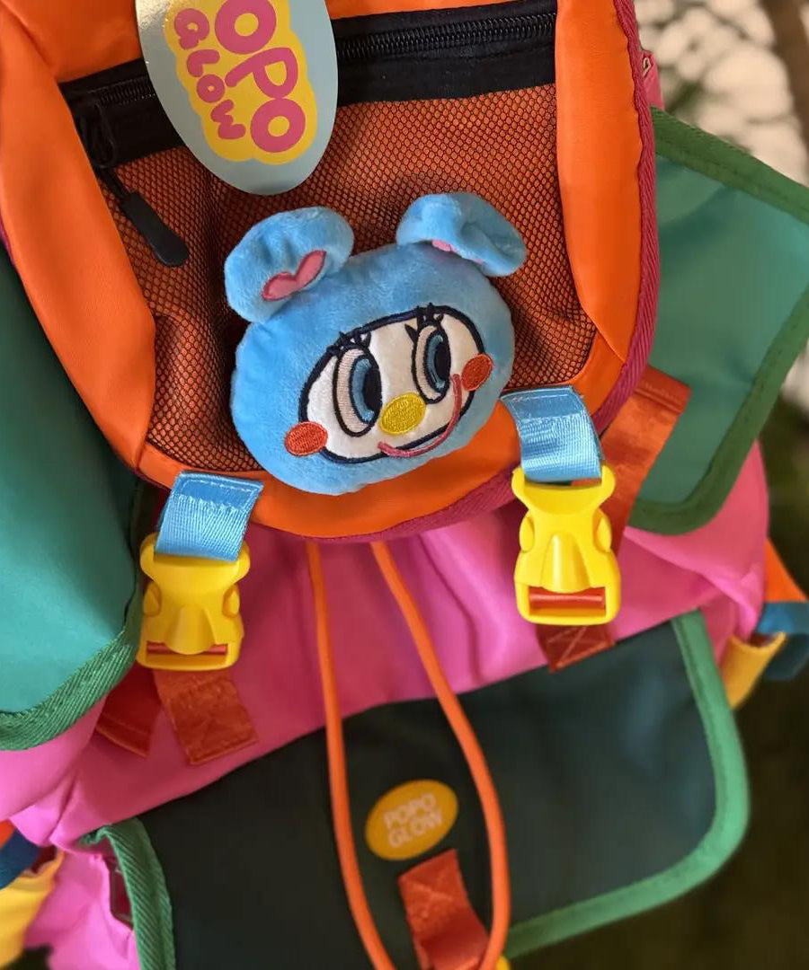 Cute Multicolor Drawstring Pockets Backpack Bag