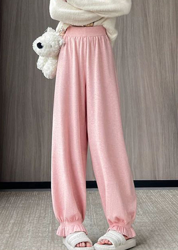 Cute Pink High Waist Harem Pants Fall