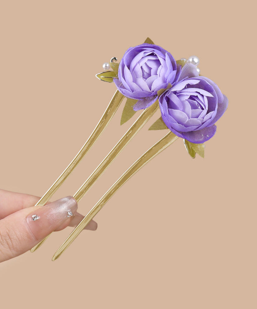 Cute Pink Zincon Alloy Peony Hairpin