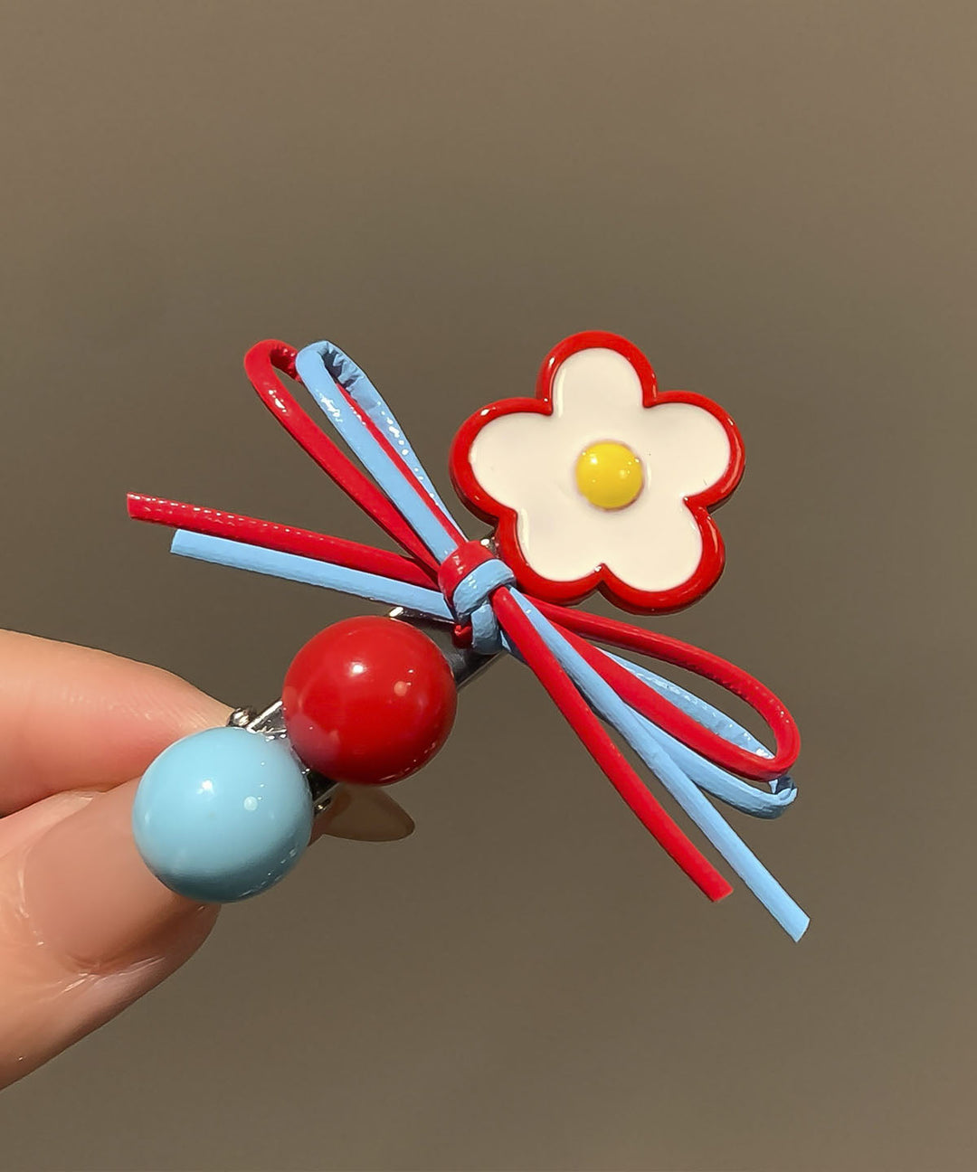 Cute Rainbow Acrylic Floral Butterfly A Pair Hairpin