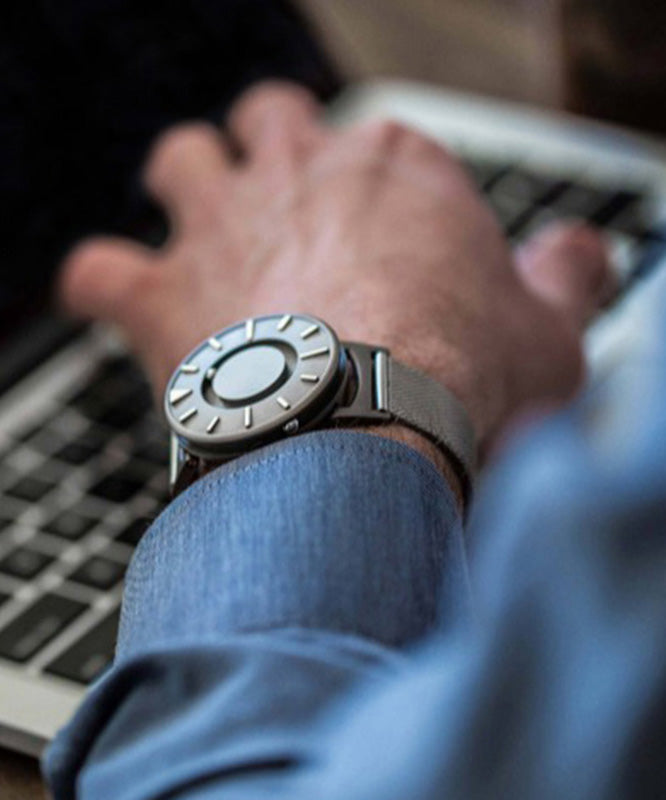 DIY Black Stainless Steel Waterproof Luminous Watch
