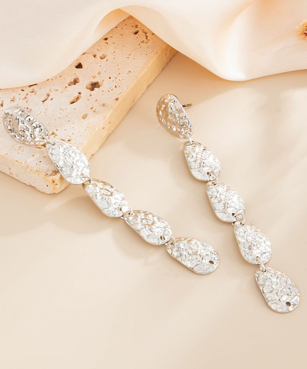 DIY Gold Metal Disc Tassel Drop Earrings