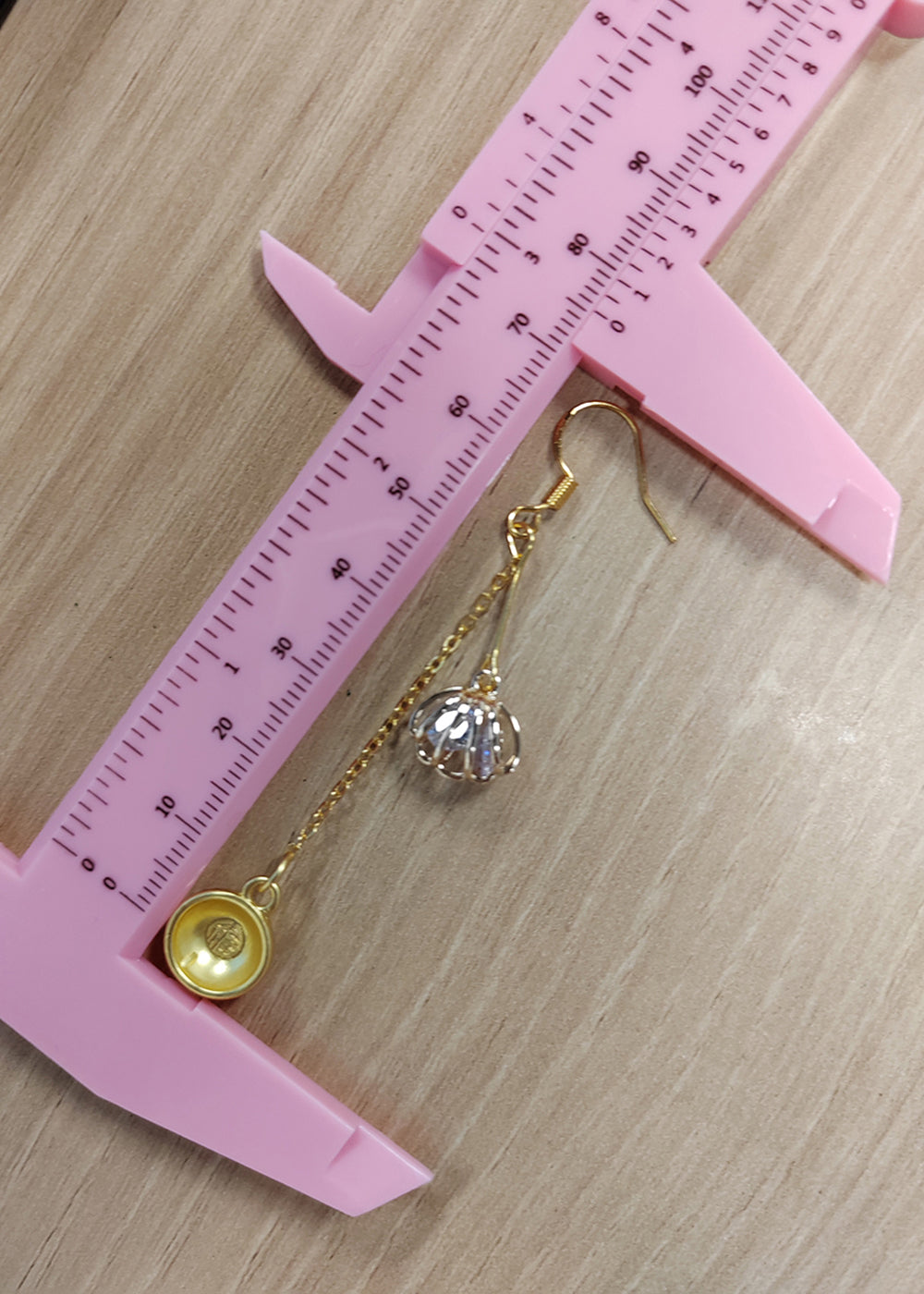 DIY Golden Bowl 14K Gold Drop Earrings - Omychic