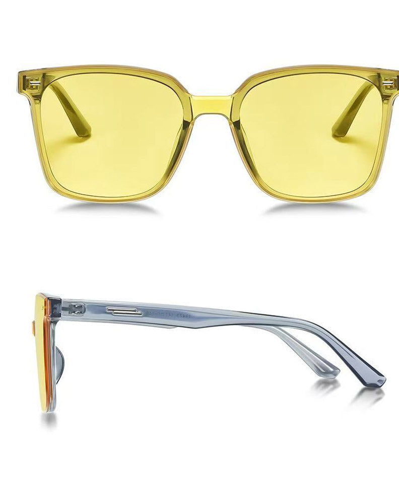 DIY Grey Resin Patchwork Ultraviolet-Proof Sunglasses