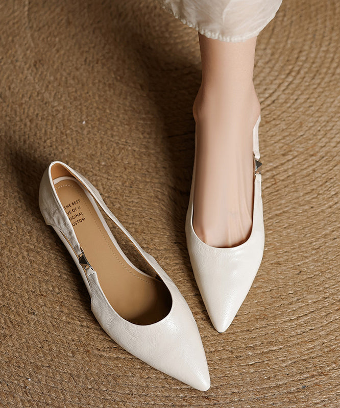 DIY Pointed Toe Flats Red Hollow Out Faux Leather