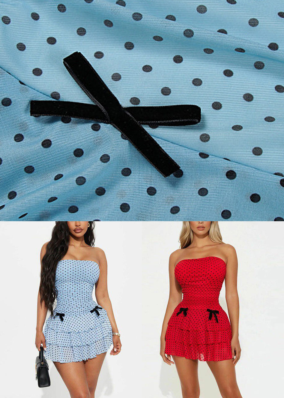 DIY Red Dot Print Mid Dress Sleeveless