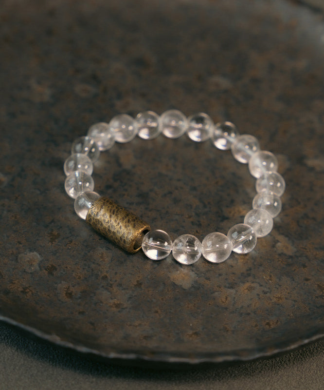DIY White Alloy Crystal Unisex Chain Bracelet