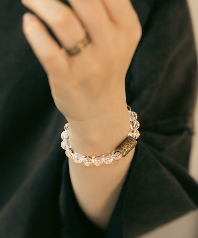 DIY White Alloy Crystal Unisex Chain Bracelet
