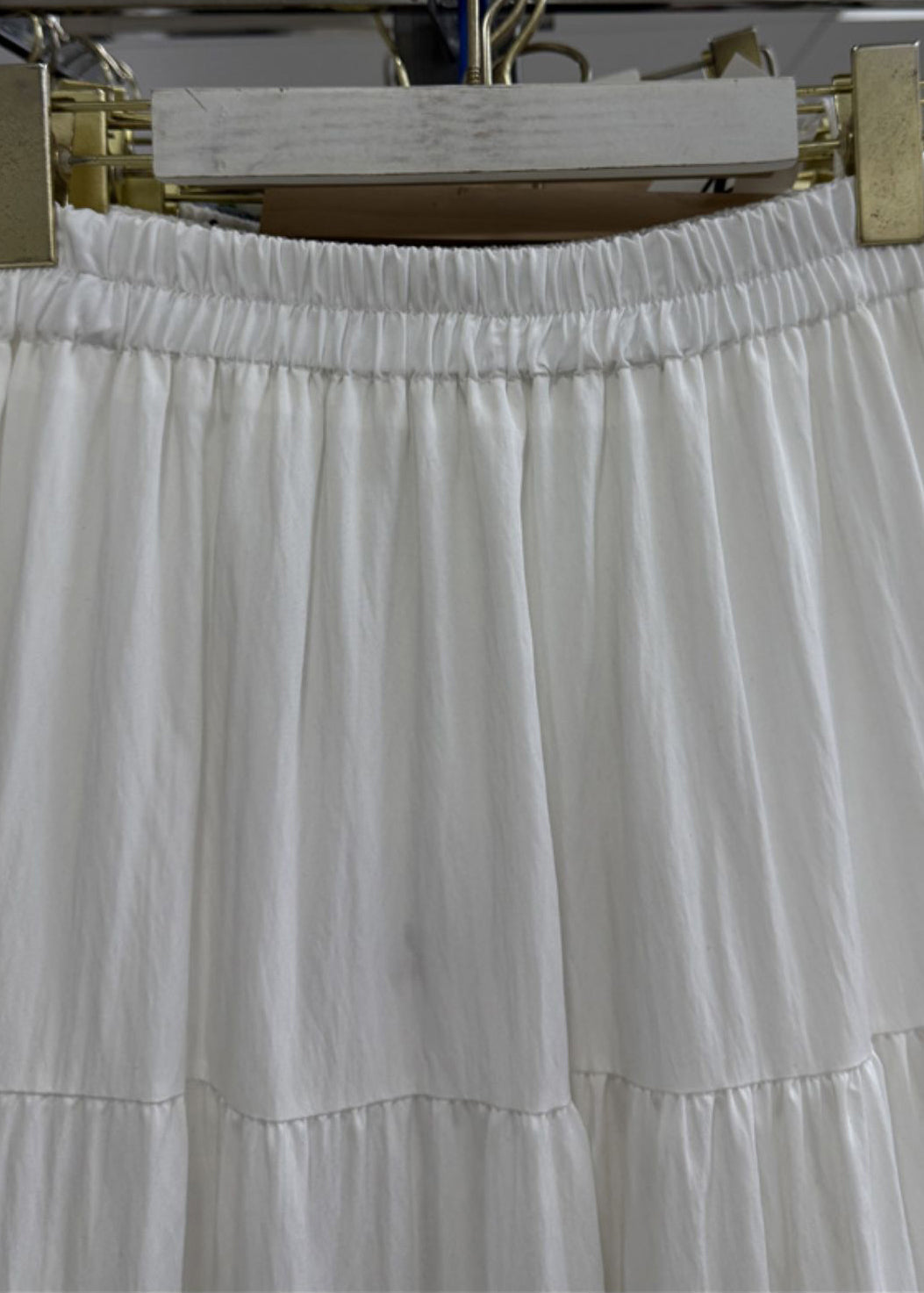 Elegant Apricot Lace Elastic Waist Patchwork Cotton Skirts Summer