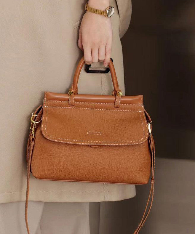 Elegant Black Solid Durable Calf Leather CrossBody Bag