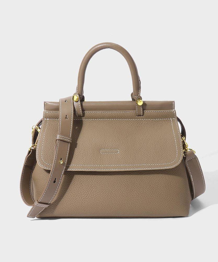Elegant Black Solid Durable Calf Leather CrossBody Bag