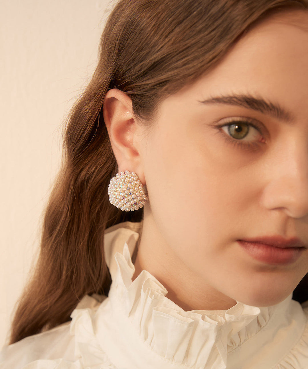 Elegant Brilliant Pearl Zircon Alloy Stud Earrings
