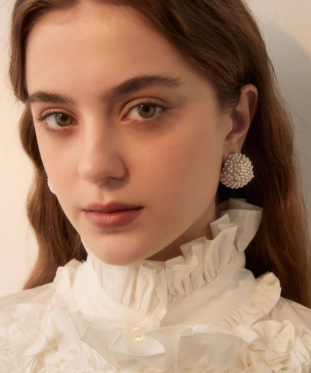 Elegant Brilliant Pearl Zircon Alloy Stud Earrings