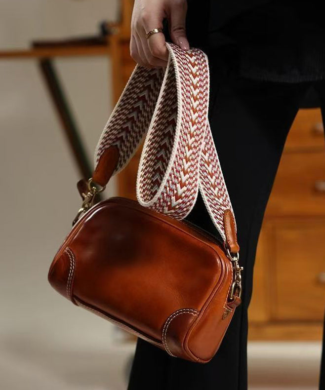 Elegant Brown Solid Durable Faux Leather Messenger Bag