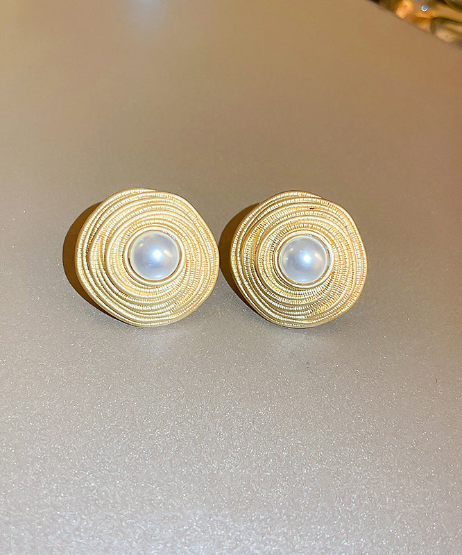 Elegant Fashion Wrapped Circle Pearl Earrings