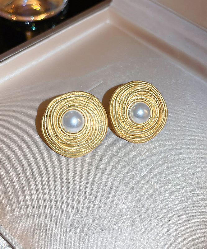 Elegant Fashion Wrapped Circle Pearl Earrings