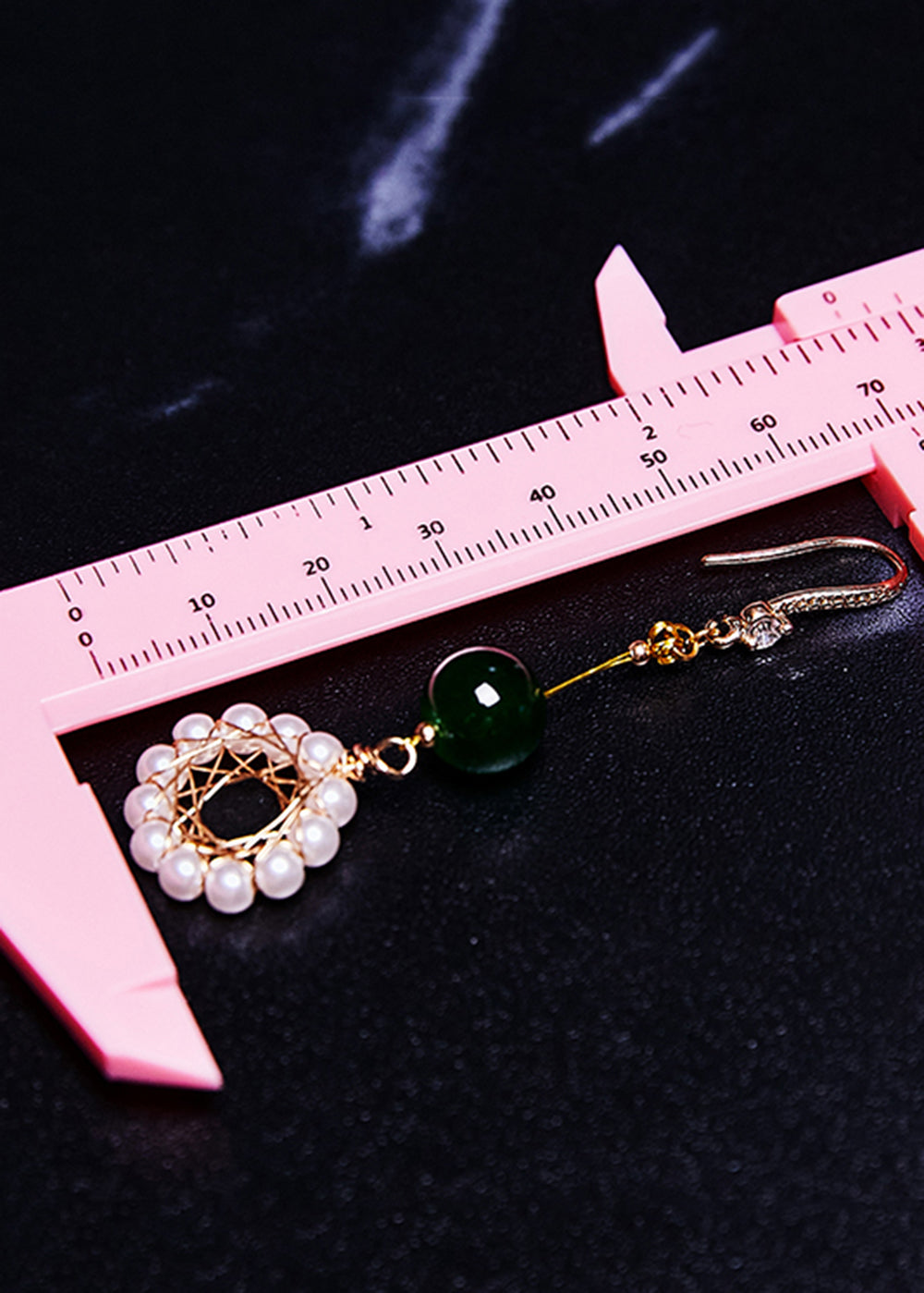 Elegant Floral Hoop Pearl Turquoise Drop Earrings