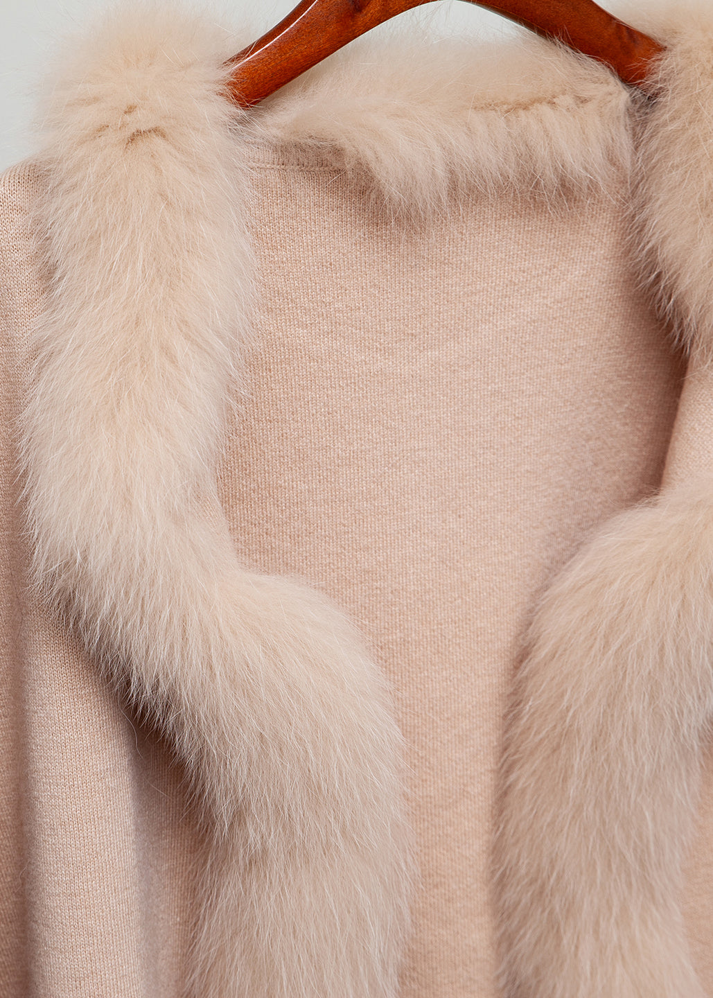 Elegant Milk Tea Camel Color Fox Collar Patchwork Woolen Coats Winter