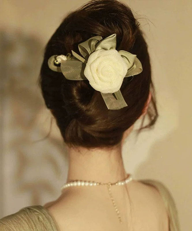 Elegant Purple Plastic Patchwork Tulle Floral Hairpin