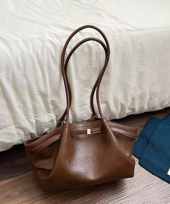 Elegant Solid Durable Large Capacity Faux Leather Shoulder Bags