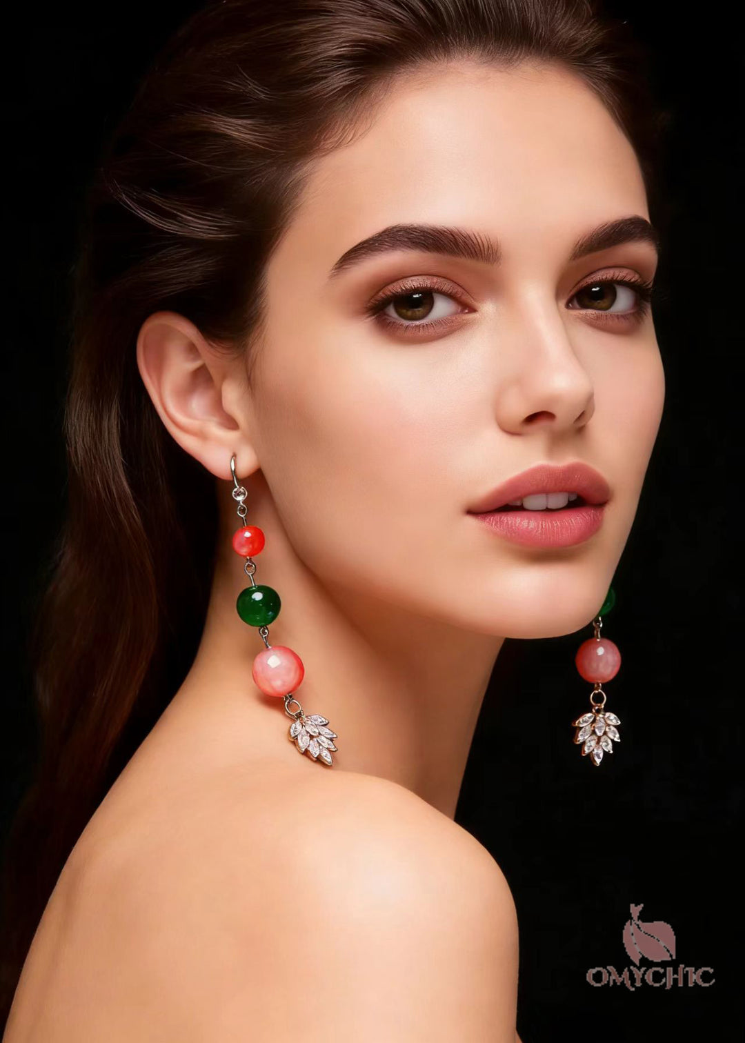 Elegant Turquoise Grape Shape Zircon Drop Earrings