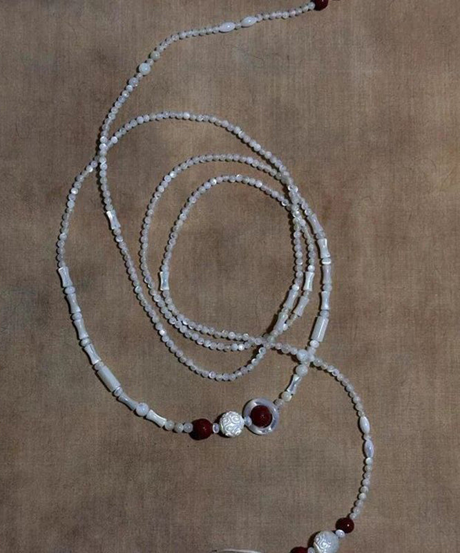 Elegant White Alloy Beading Agate Charm Bracelet