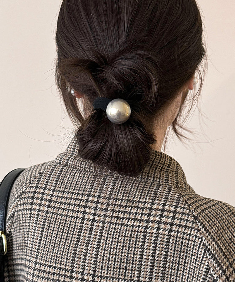 Elegant White Pearl High Elasticity Hair Tie - Omychic