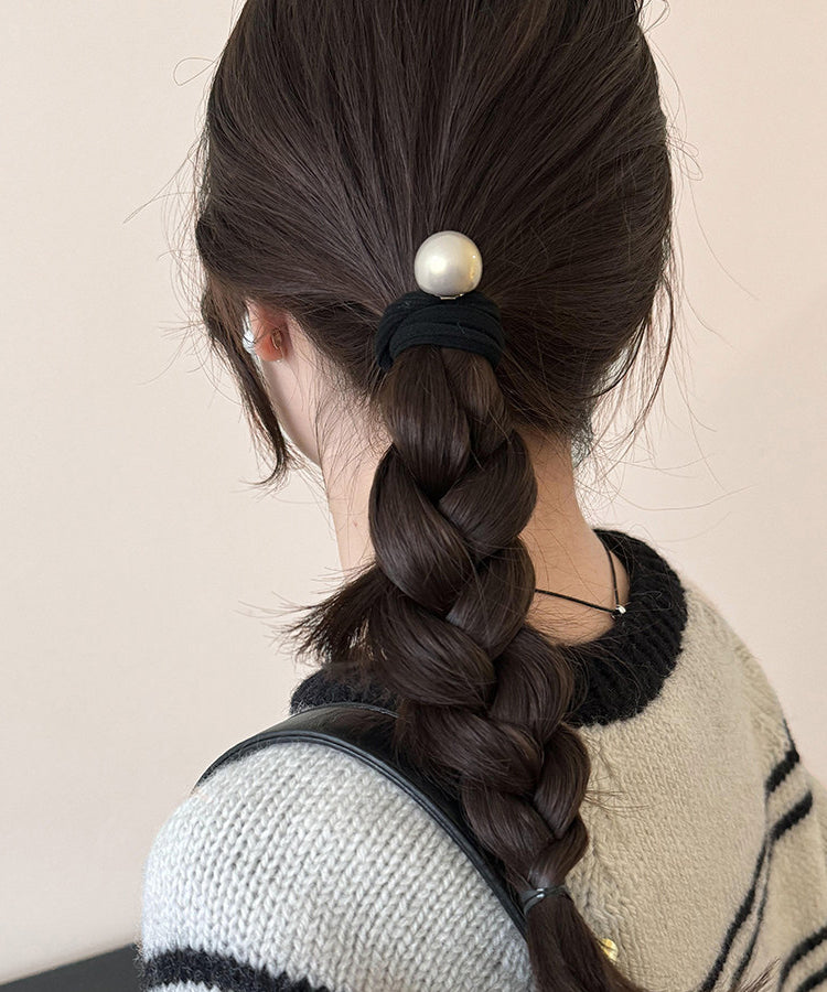 Elegant White Pearl High Elasticity Hair Tie - Omychic