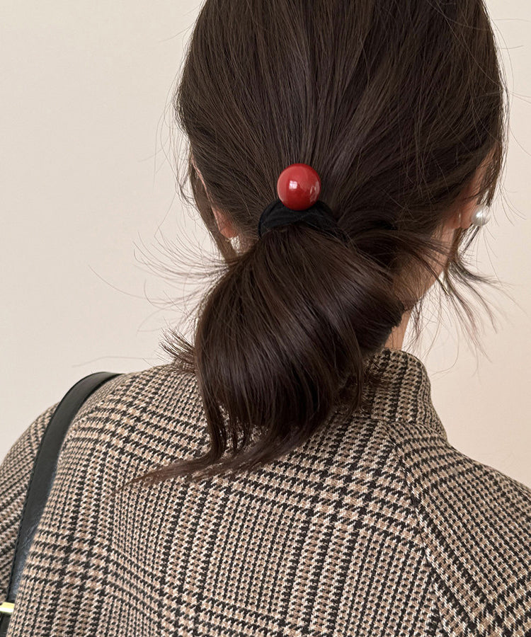 Elegant White Pearl High Elasticity Hair Tie - Omychic