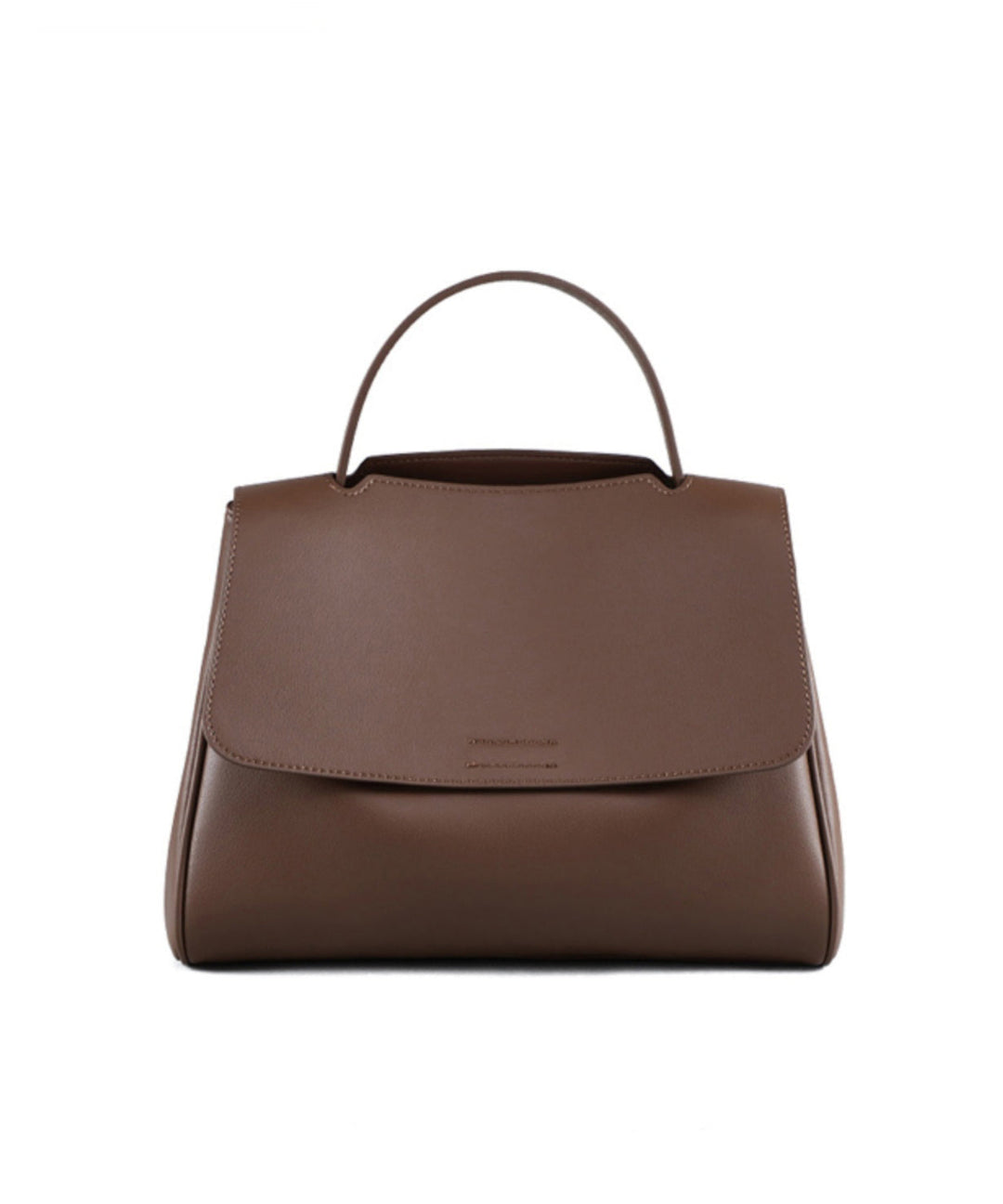 European And American Style Coffee Calf Leather Shoulder Bag