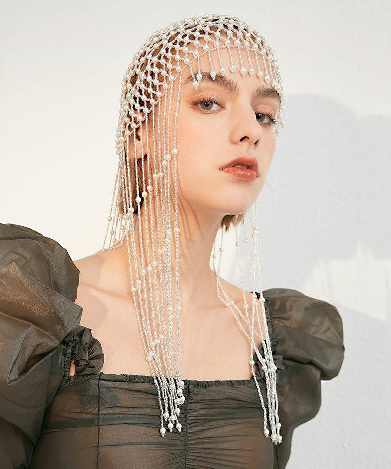 Exotic Style Personalized Pearl Tassel Headwear