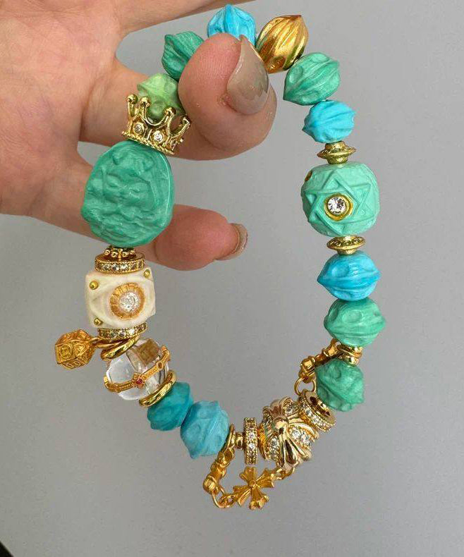 Fashion Alloy Zircon Mermaid Princess Charm Bracelet - Omychic