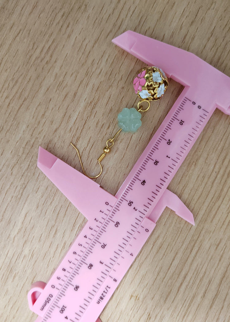 Fashion Asymmetric Design Circular 14K Gold Drop Earrings - Omychic