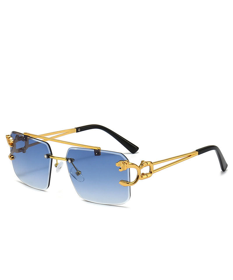 Fashion Black Personalized Metal Sunglasses