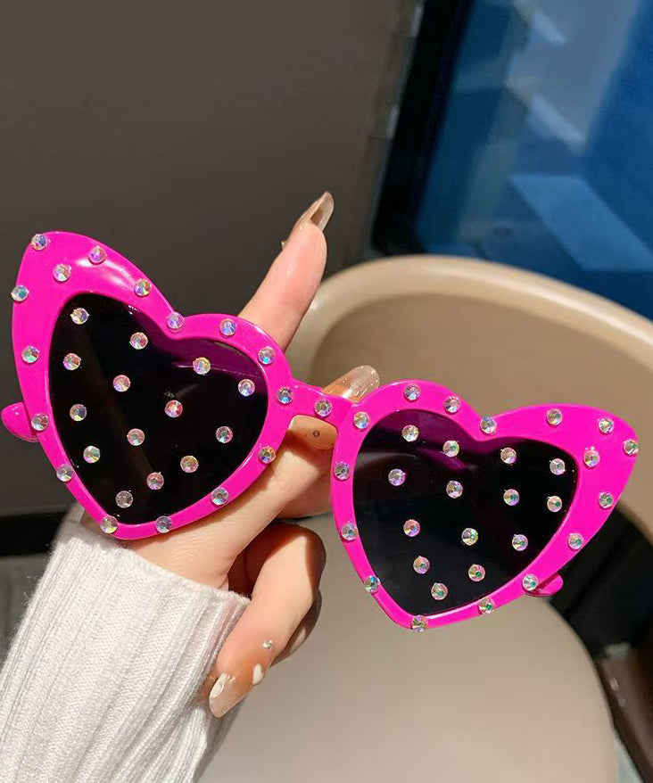 Fashion Black Resin Love Pearl Dancing Party Sunglasses
