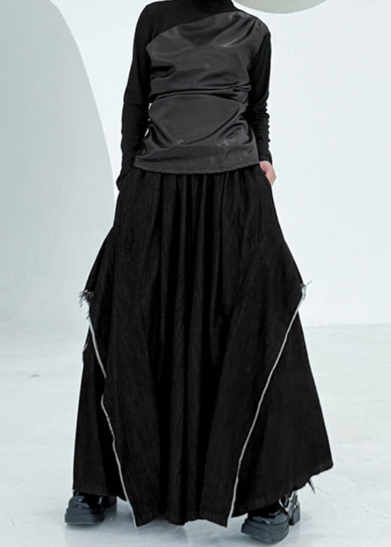 Fashion Blue Asymmetrical Pockets Patchwork Denim Pants Summer