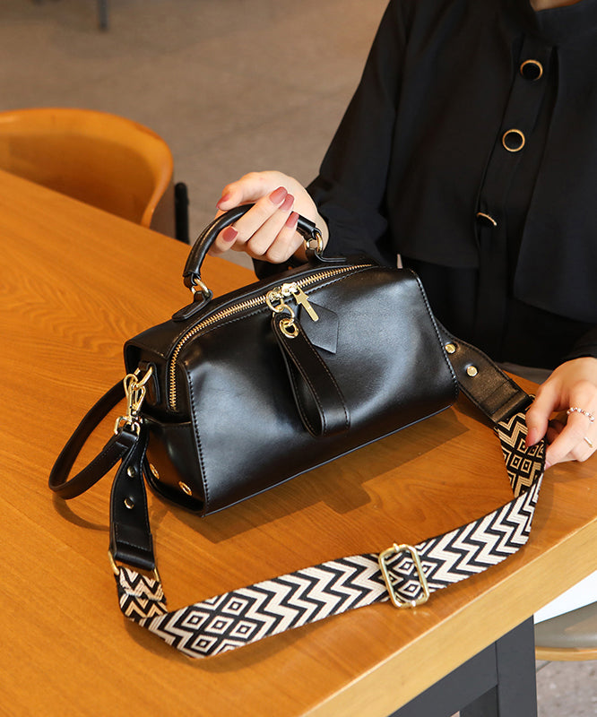 Fashion Caramel Solid Durable Calf Leather CrossBody Bag