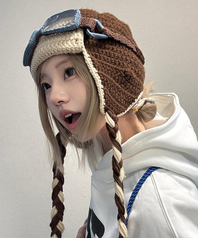 Fashion Coffee Versatile Knit Boonie Hat
