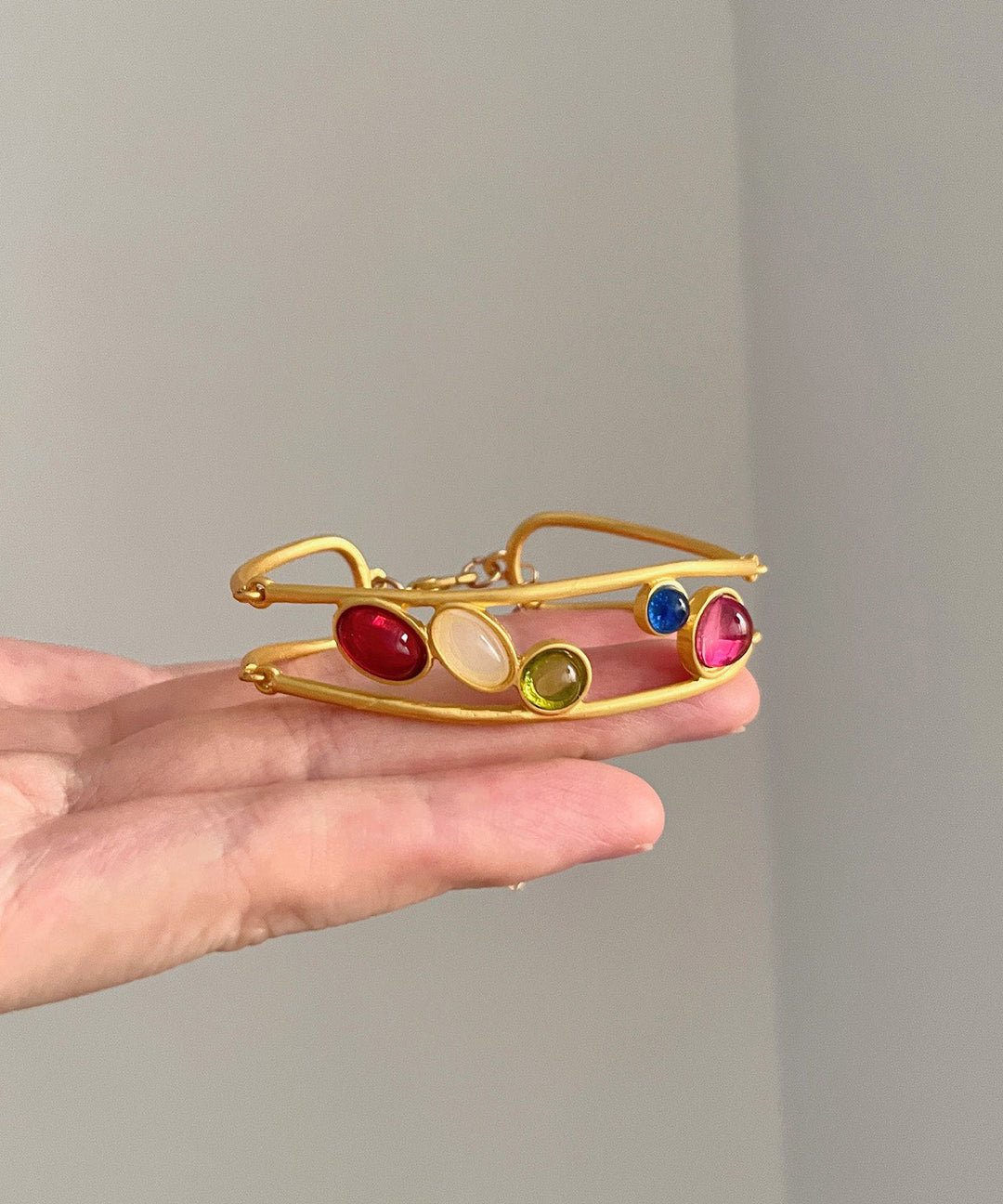 Fashion Gold Copper Alloy Hollow Out Diamond Bracelet