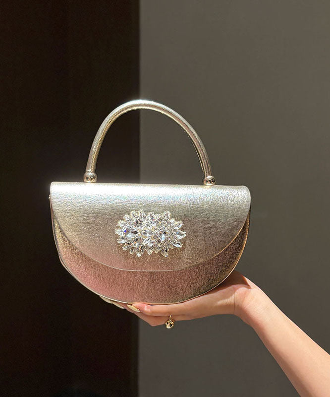 Fashion Gold Zircon Faux Leather Versatile Tote Bag