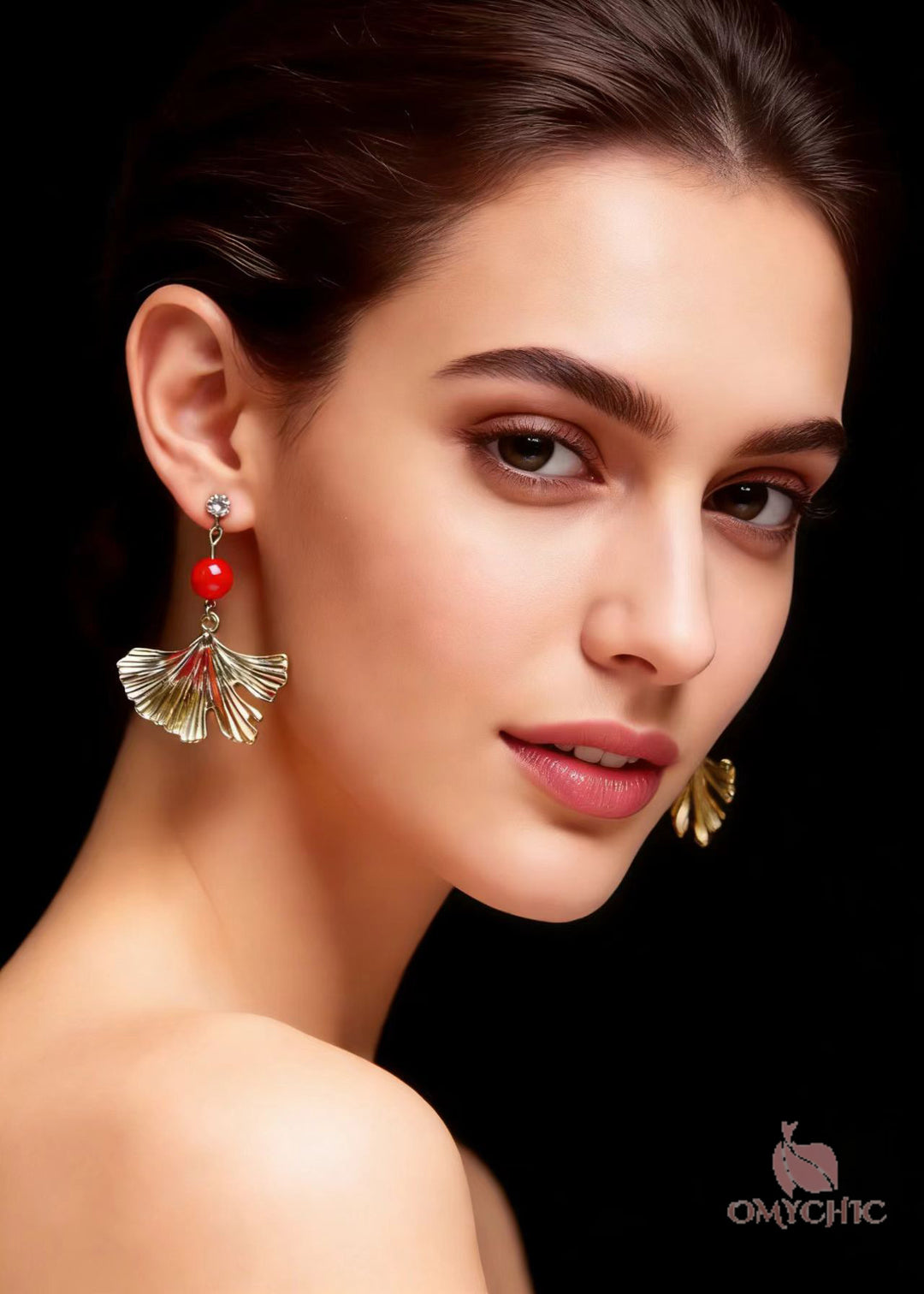 Fashion Golden Ginkgo Leaf Drop Earrings