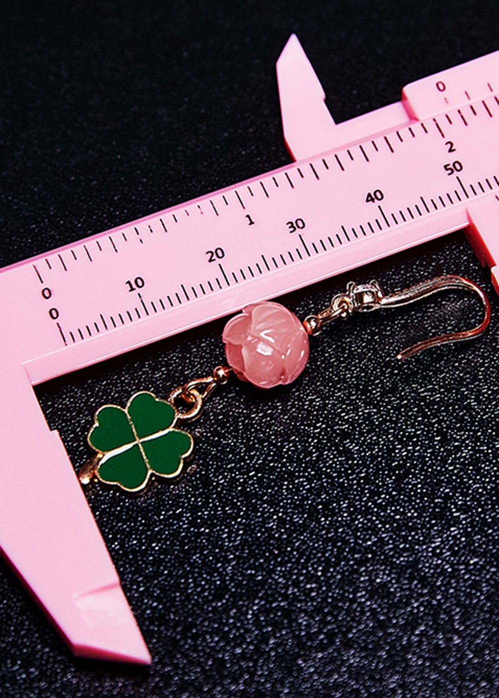 Fashion Green Four Leaf Clover Gilding Drop Earrings