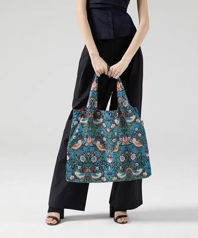 Fashion Green Print Portable Large Capacity Shoulder Bag