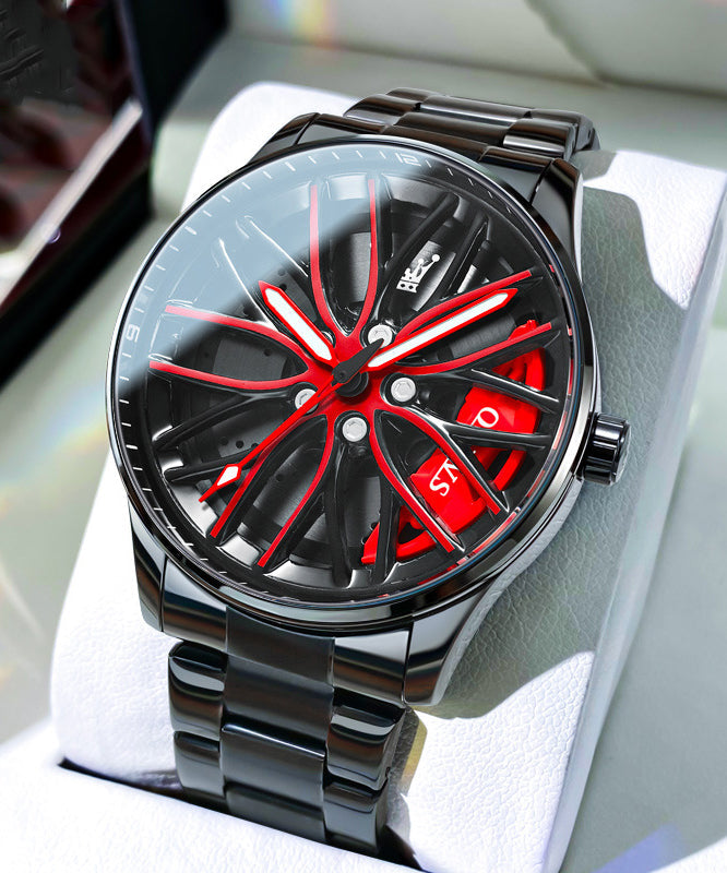 Fashion Green Stainless Steel Alloy Hollow Out Noctilucent Watches