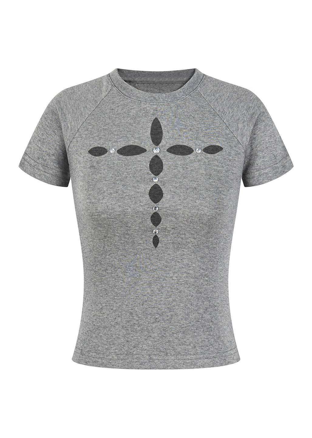 Fashion Grey Hollow Out Silm Fit Cotton Shirts Fall