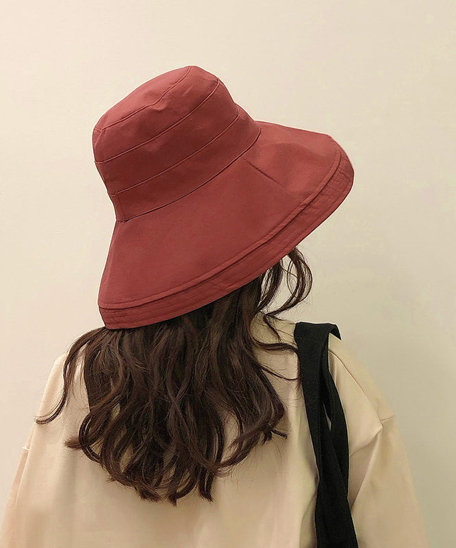 Fashion Japanese Black Large Brimmed Sunshade Bucket Hat
