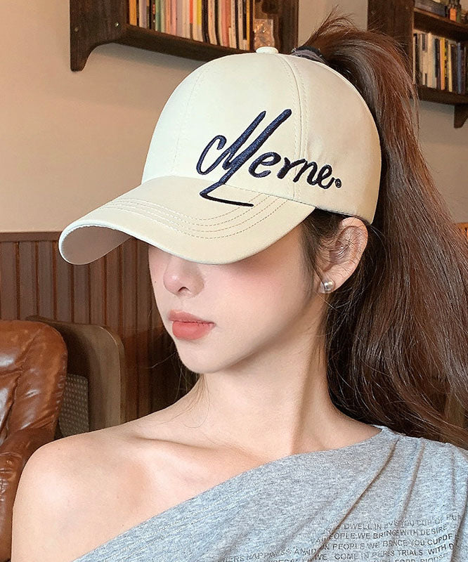 Fashion Khaki Graphic Embroideried Baseball Cap Hat